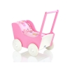 Wooden Doll Stroller Fuchsia-White -558