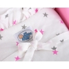 Wooden Doll Stroller Fuchsia-White -622