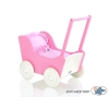 Wooden Doll Stroller Fuchsia-White -719