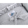 Wooden Doll Stroller Gray-White -535