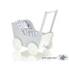 Wooden Doll Stroller Gray-White -770