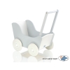 Wooden Doll Stroller Gray-White