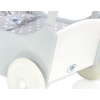 Wooden Doll Stroller Gray-White Bedding Set White Dots on Gray