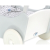 Wooden Doll Stroller Gray-White White Gray Checkered