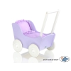 Wooden Doll Stroller Lilac Purple with White Dots Dolls Bedding