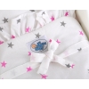 Wooden Doll Stroller White-Fuchsia -622