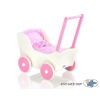 Wooden Doll Stroller White-Fuchsia -719