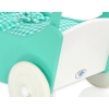Wooden pram for Dolls with Bedding Set Mint White -621