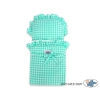 Wooden pram for Dolls with Bedding Set Mint White -621