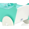 Wooden pram for Dolls with Bedding Set Mint White -717