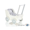 Wooden pram White with Gray -770
