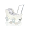 Wooden pram White with Gray White Gray Checkered