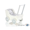 Wooden pram White with Gray White Gray Checkered