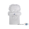 Wooden pram White with Gray White Gray Checkered