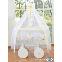 Moses Baskets - Wicker cribs with drape Deluxe