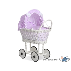 White Wicker Dolls Prams