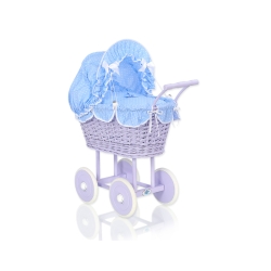 Lilac Wicker Dolls Prams