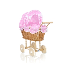 Natural  Wicker Dolls Prams
