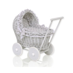 Gray Wicker Dolls Prams