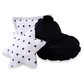3pcs pillow set - Black Stars/black