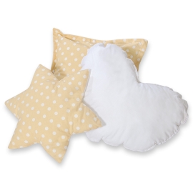 3pcs pillow set - Bright dots on beige