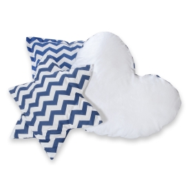 3pcs pillow set - chevron dark blue