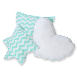 3pcs pillow set - Chevron mint