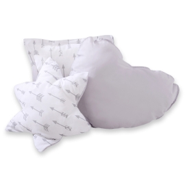 3pcs pillow set - Gray arrows