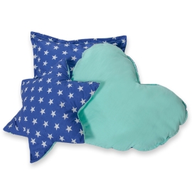 3pcs pillow set - Navy blue stars