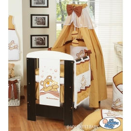 Baby Bed Canopy made of cotton- Teddy bear Barnaba brown