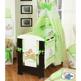Baby Bed Canopy made of cotton- Teddy bear Barnaba green