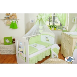 Baby Bed Canopy made of tulle- Donkey Luca green