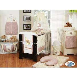 Baby Bed Canopy made of tulle- Good Night brown
