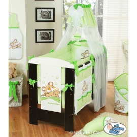 Baby bed Canopy made of tulle- Teddy Bear Barnaba green