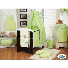 Baby Bedding set 5-pcs- with canopy (L60)- Good night green