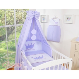 Baby Bedding set 5-pcs- with canopy- Little Prince/Princess lila
