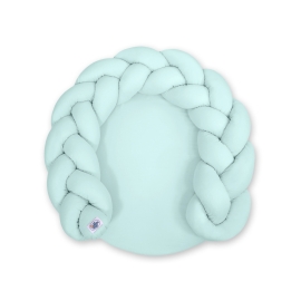 Baby braided knot donut pillow/ play mat 2 in 1 - mint