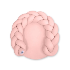 Baby braided knot donut pillow/ play mat 2 in 1 - pastel pink