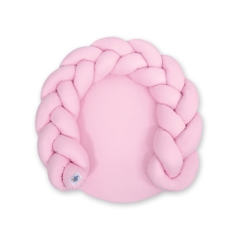 Baby braided knot donut pillow/ play mat 2 in 1 - pink