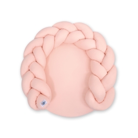 Baby braided knot donut pillow/ play mat 2 in 1 - powder pink