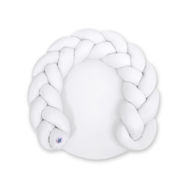 Baby braided knot donut pillow/ play mat 2 in 1 - white