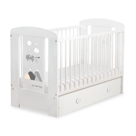 Baby cot bed 120x60cm Crazy Wolf with drawer MAXI