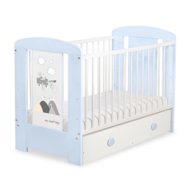 Baby cot bed 120x60cm Crazy Wolf with drawer MAXI