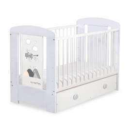 Baby cot bed 120x60cm Crazy Wolf with drawer MAXI