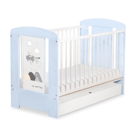 Baby cot bed 120x60cm Crazy Wolf with drawer STANDARD