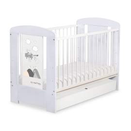 Baby cot bed 120x60cm Crazy Wolf with drawer STANDARD