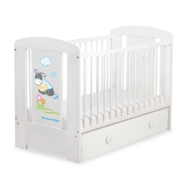 Baby cot bed 120x60cm Donkey Luca with drawer MAXI