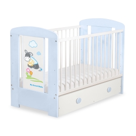 Baby cot bed 120x60cm Donkey Luca with drawer MAXI