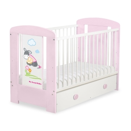 Baby cot bed 120x60cm Donkey Luca with drawer MAXI