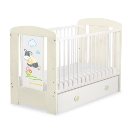 Baby cot bed 120x60cm Donkey Luca with drawer MAXI